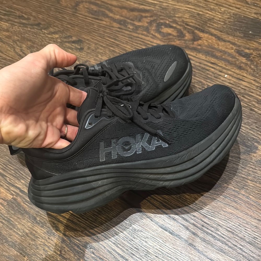 HOKA All-Black Athletic Sneakers